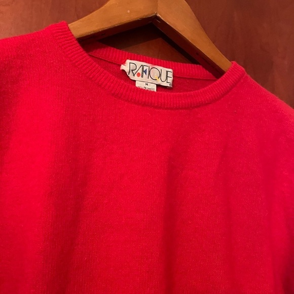 Vintage Rafique 100% Cashmere Sz M Crewneck Sweater - Picture 5 of 8